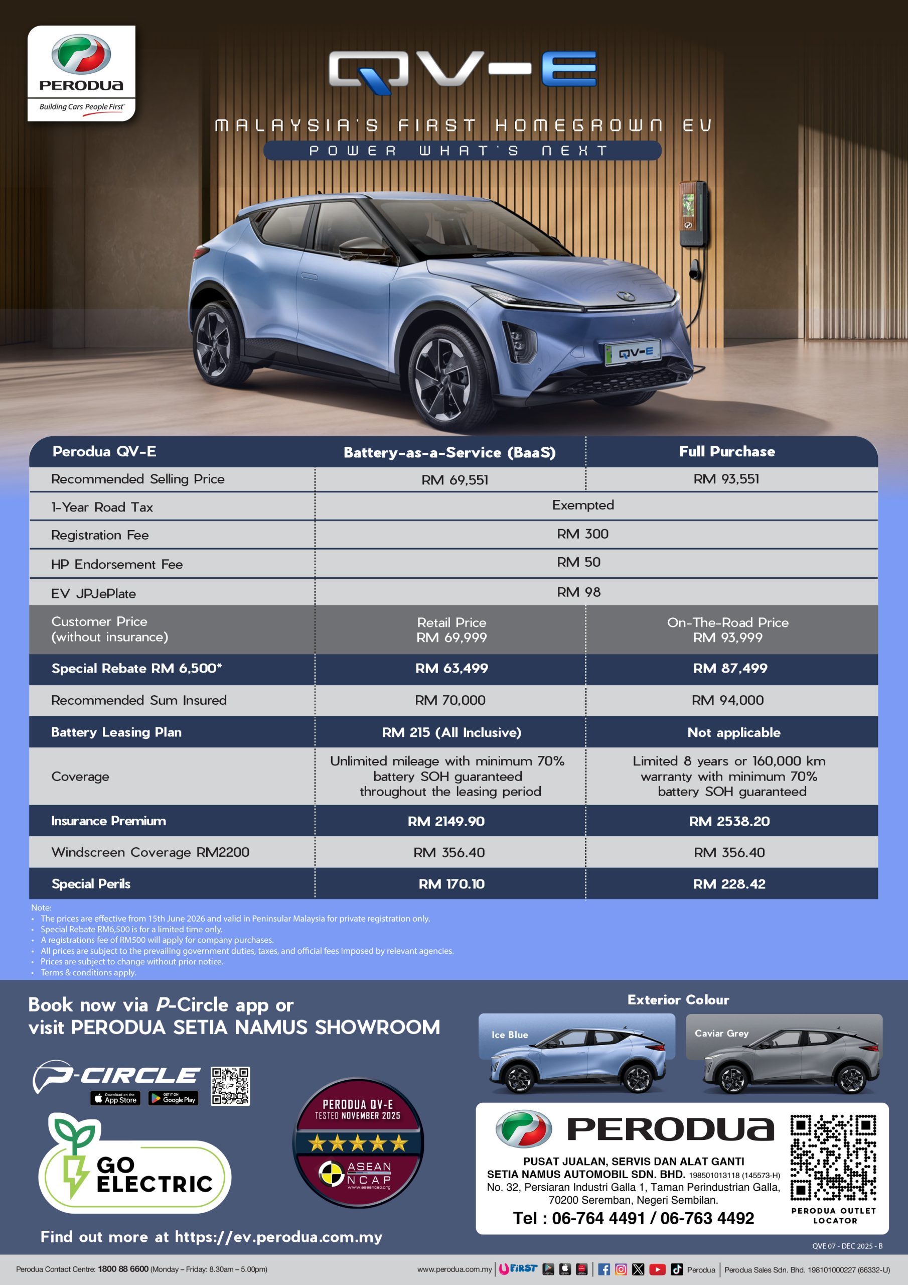 Setia Namus QVE Price list